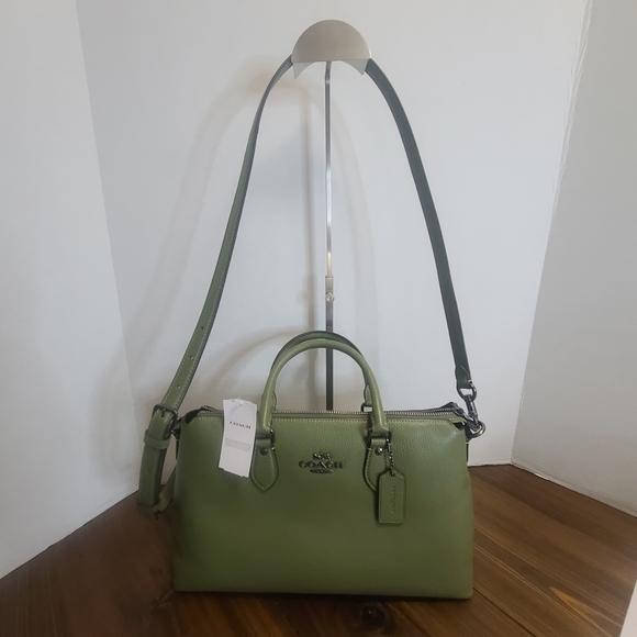 COACH Satchel Handbag New with Tags Beautiful Green - Picture 8 of 9